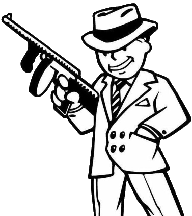User Image - Fallout Vault Boy Drawings (377x423)