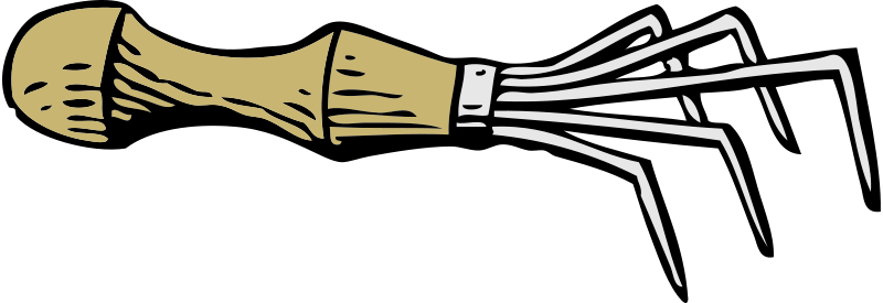 Hand Rake Clipart (800x275)