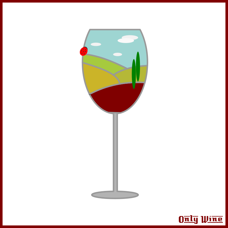 By Only Wine - Clip Art (800x800)