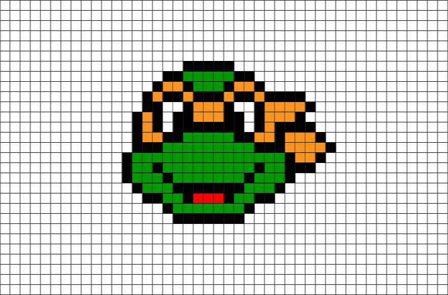 Ninja Turtle Perler Pattern (880x581)