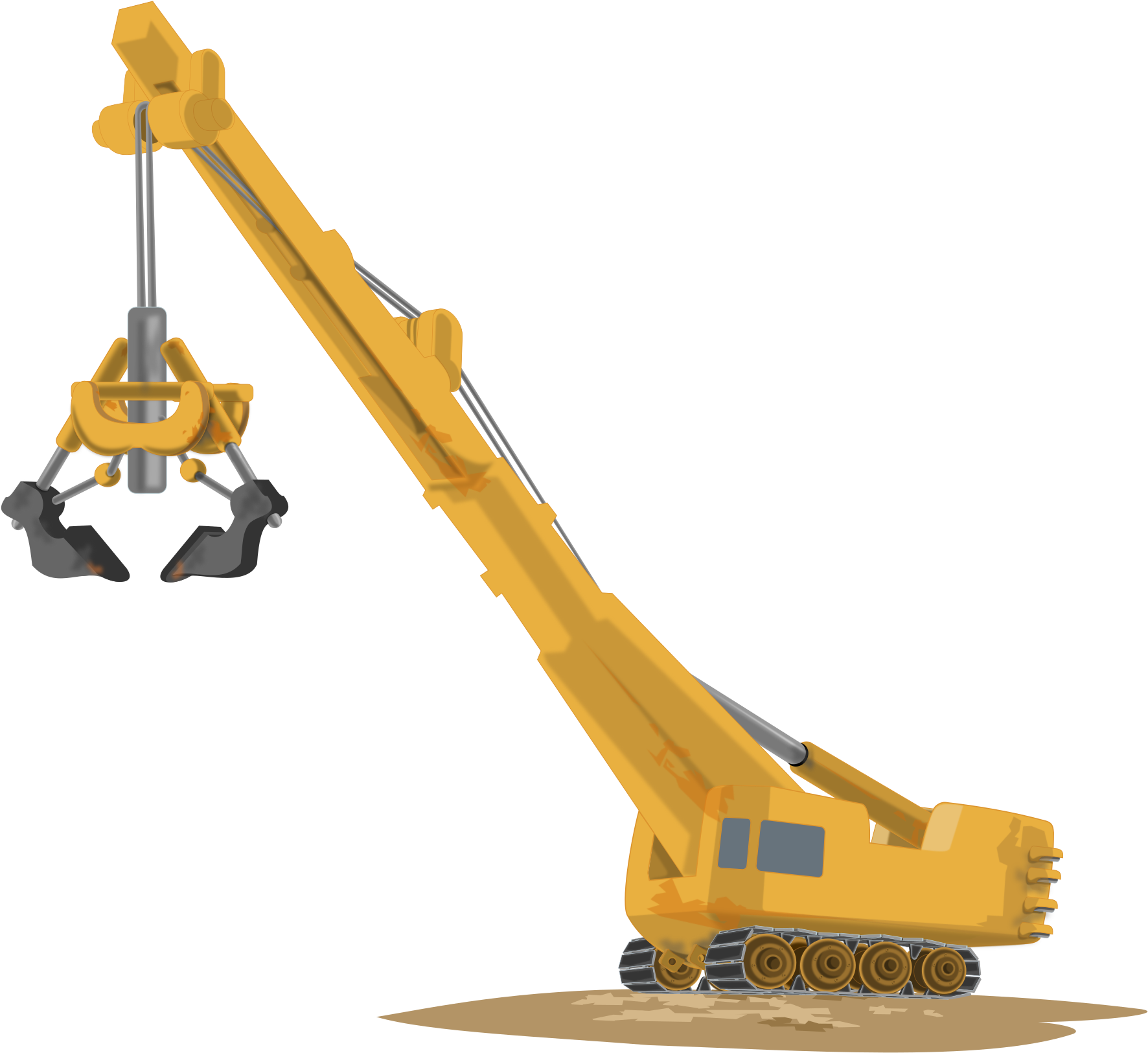 Clipart - Crane Clipart (2400x1691)