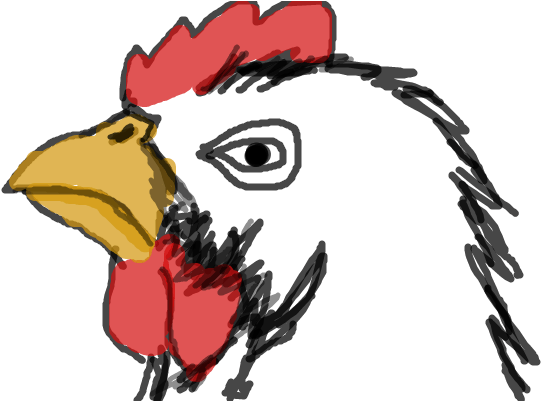 Chicken Head - Rooster (600x400)