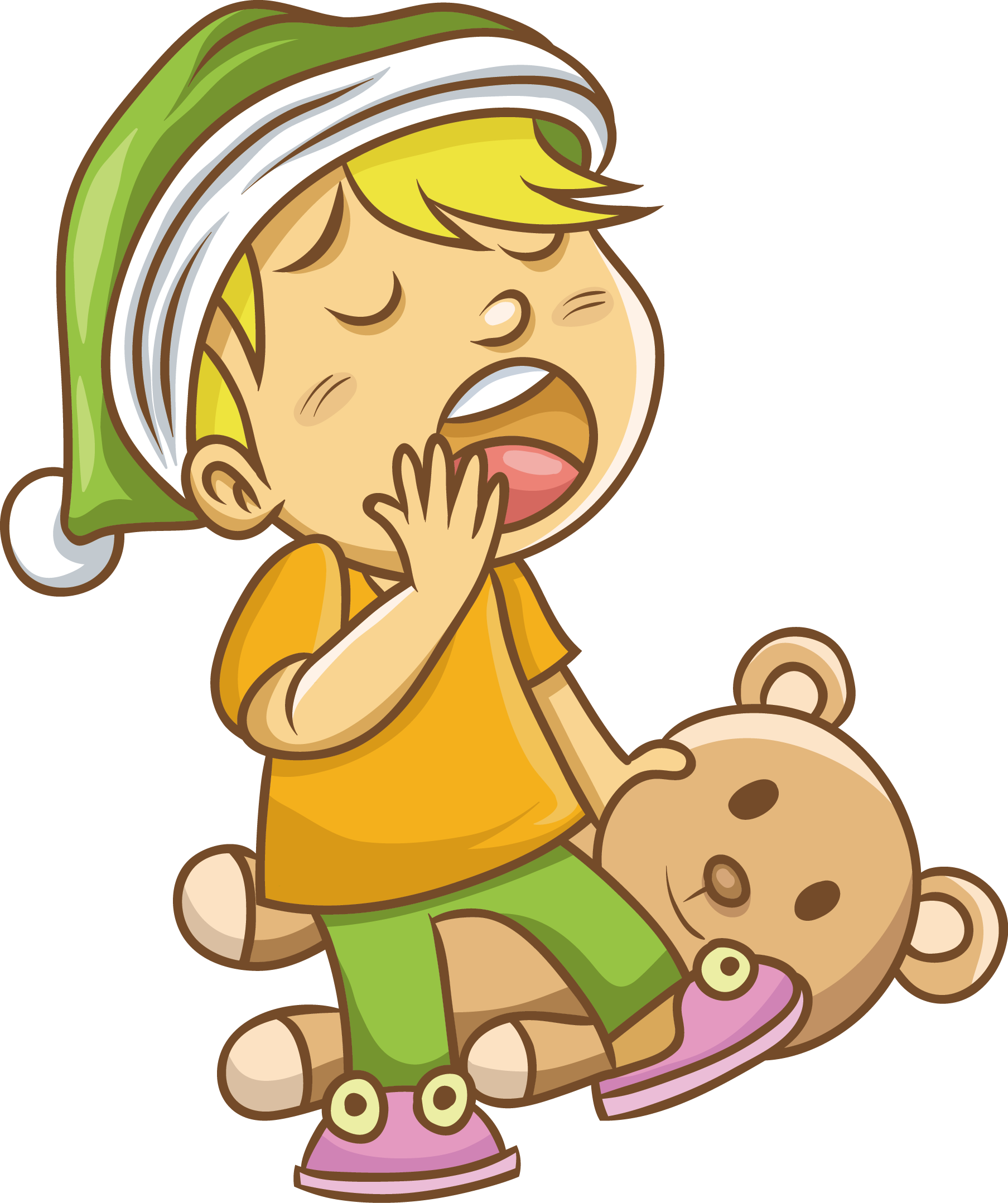Yawning Boy Vector - Yawn Clipart (1807x2157)
