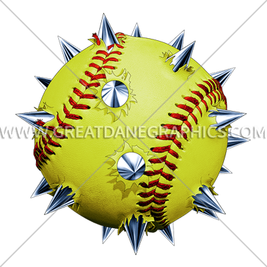 Spike Softball - Spiked Softball Sharp Pierced Split Laces T-shirt, (385x385)