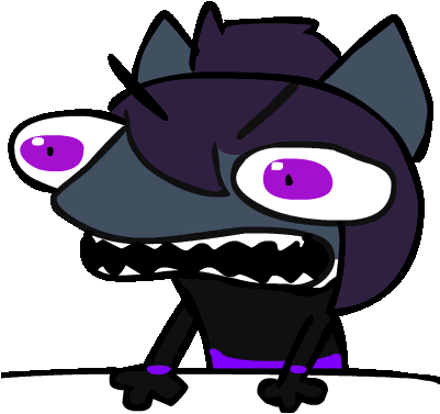 Angry Fish Slaps Table Repeatedly - Cartoon (400x400)