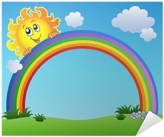 Cartoon Sun And Clouds (400x400)