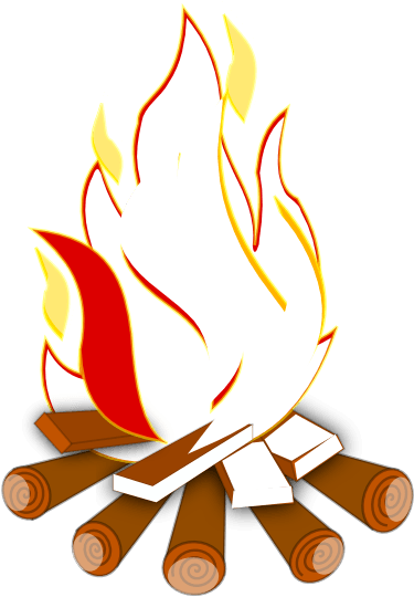 Beach Bonfire Clipart - Fire Pit (426x591)
