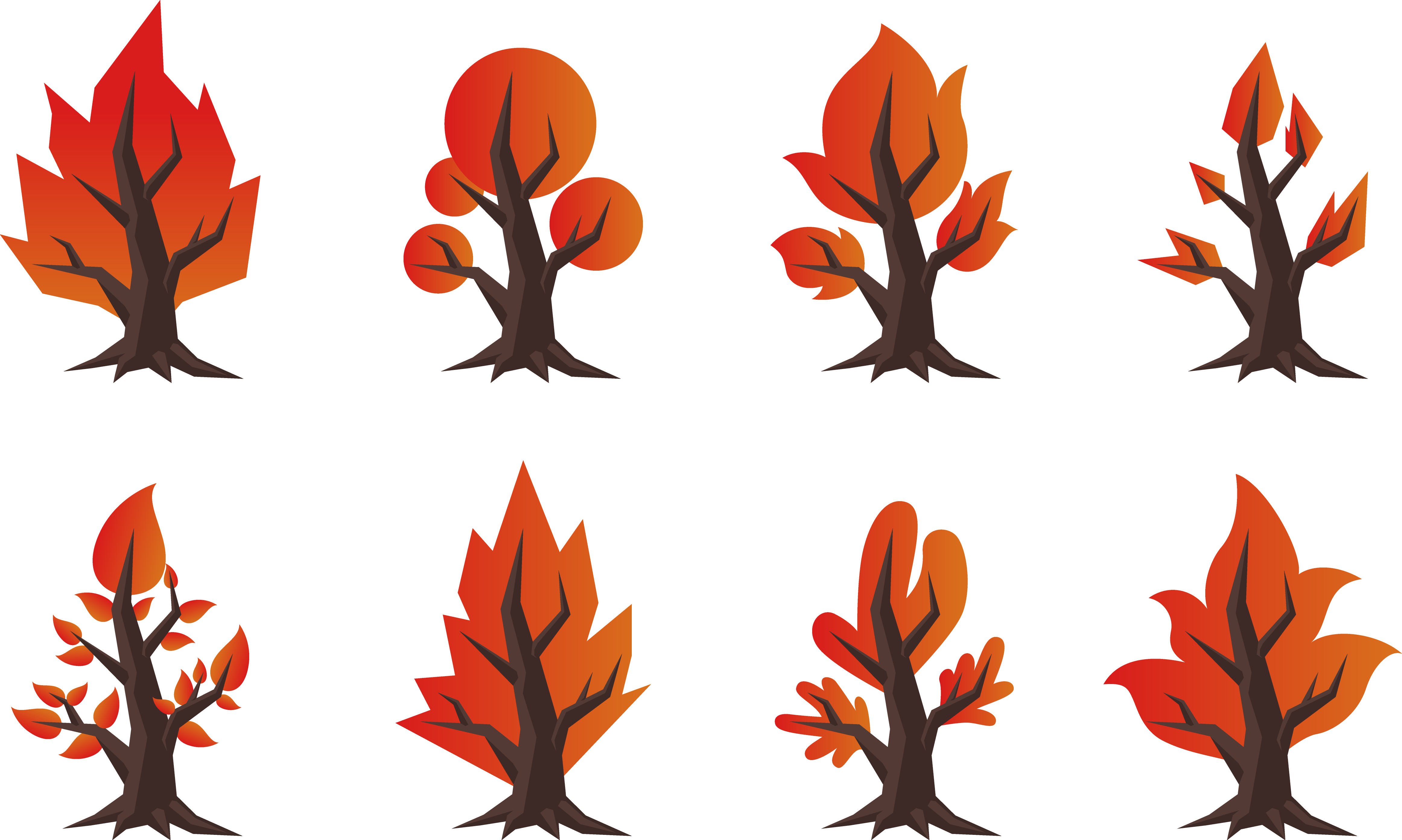 Cartoon Tree Caught Fire - Cartoon (4647x2784)