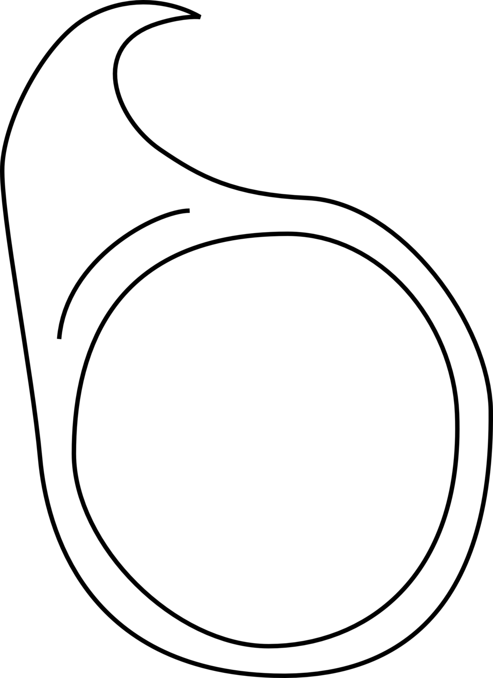 Cornucopia Clipart Coloring Page - Empty Cornucopia (958x1318)