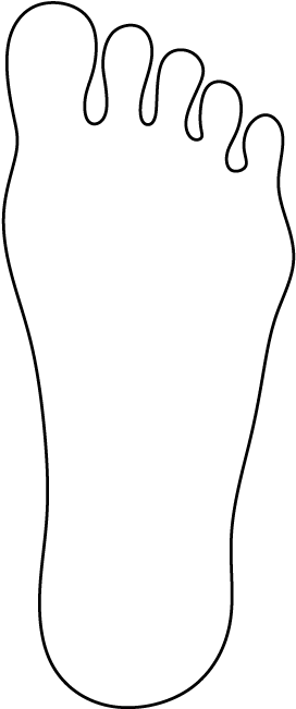 Foot Shape Clipart Pattern Use The Printable Outline - Pattern (550x712)