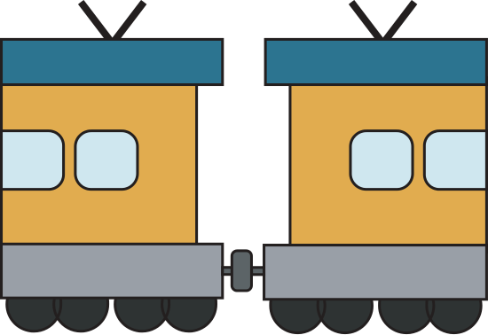 Joint Train Box In Flat Style - Joint Train Box In Flat Style (550x378)
