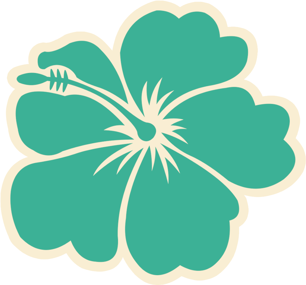 Hello - Luau Flowers Clip Art (1000x1000)