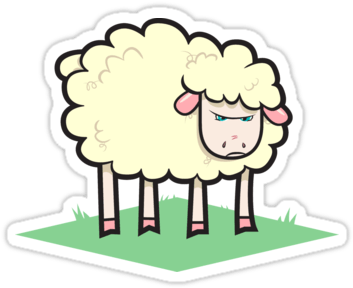 Clipart - Sheep (375x360)
