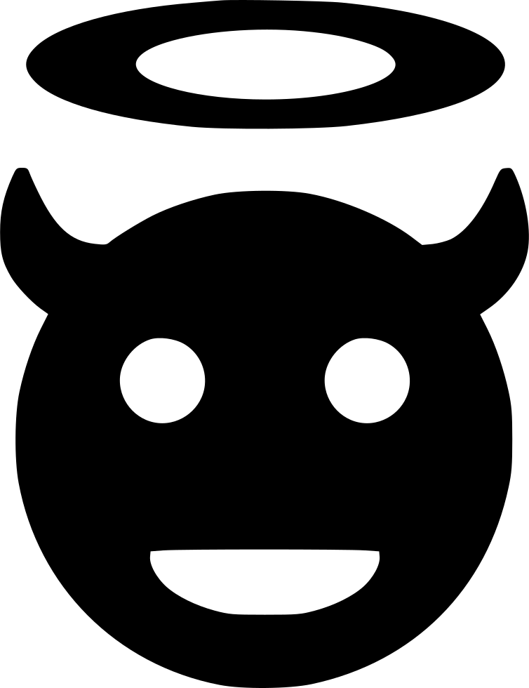 Angel Devil Face Smile God Hell Comments - Smile Devil (754x980)