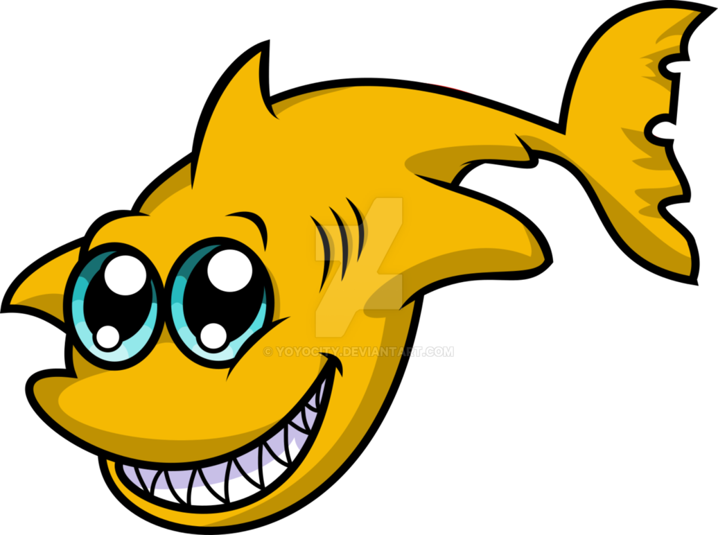 Orange Shark Chibi By Yoyocity - Drawing (1036x772)