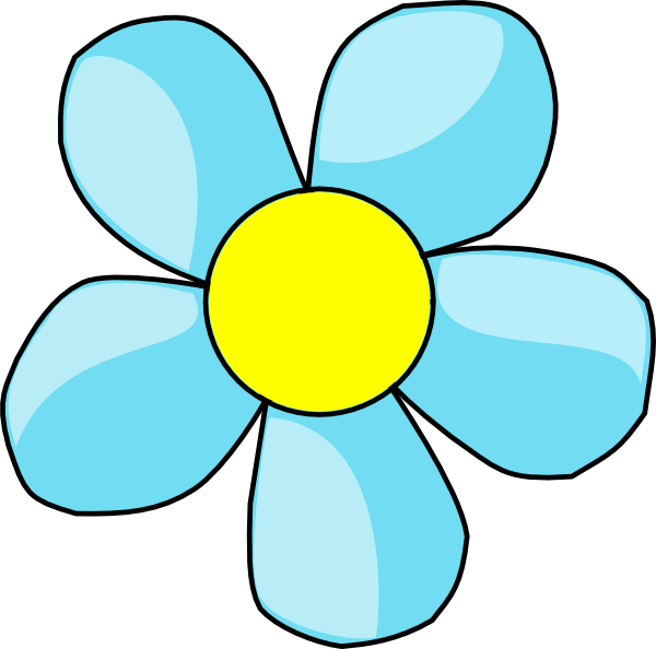 Flower Blue And Yellow (600x594)