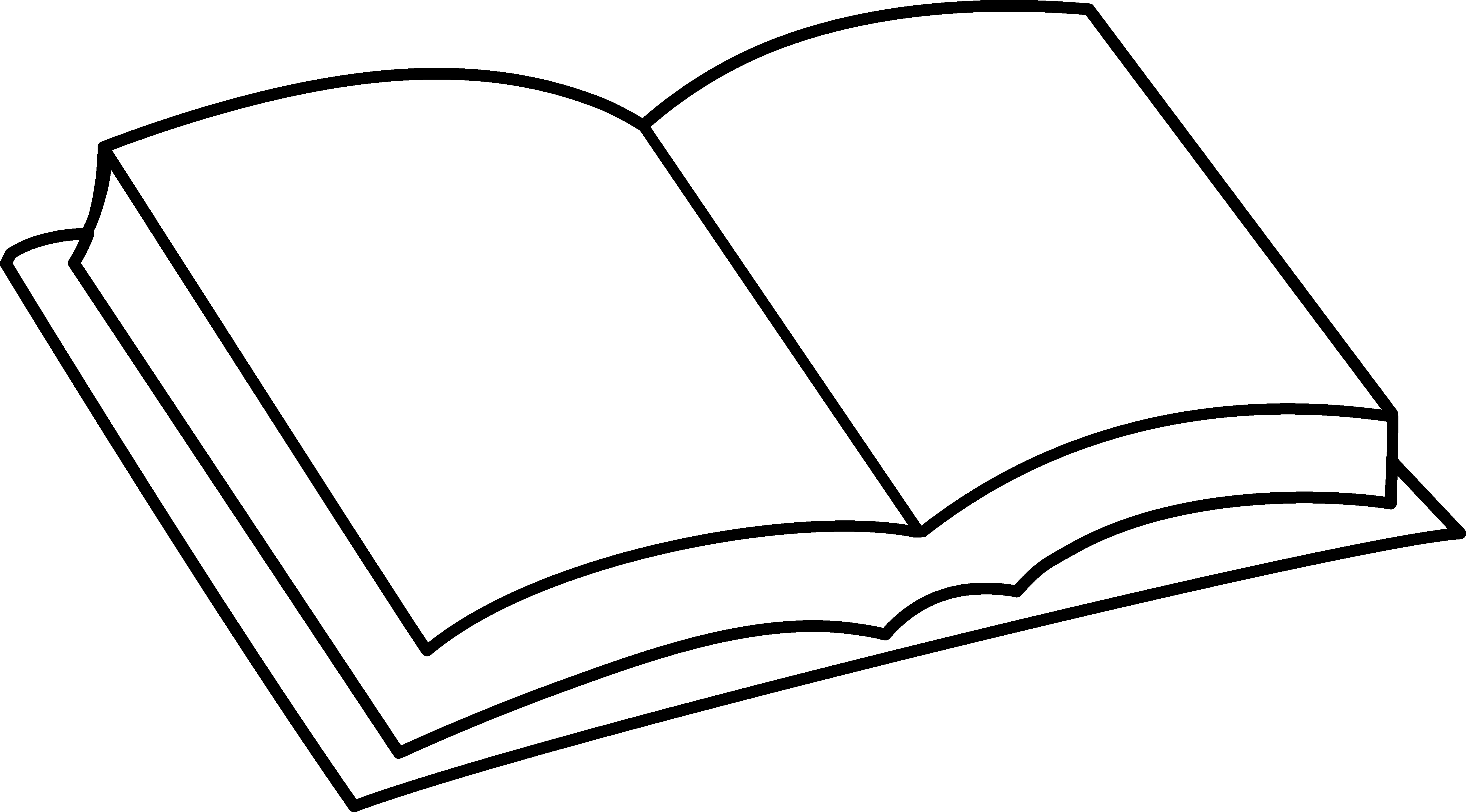 Book Line Art - Book (5226x2896)