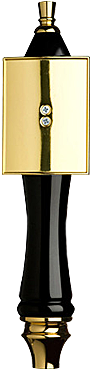 Single Plate Tap Handle Black - Brass (387x382)