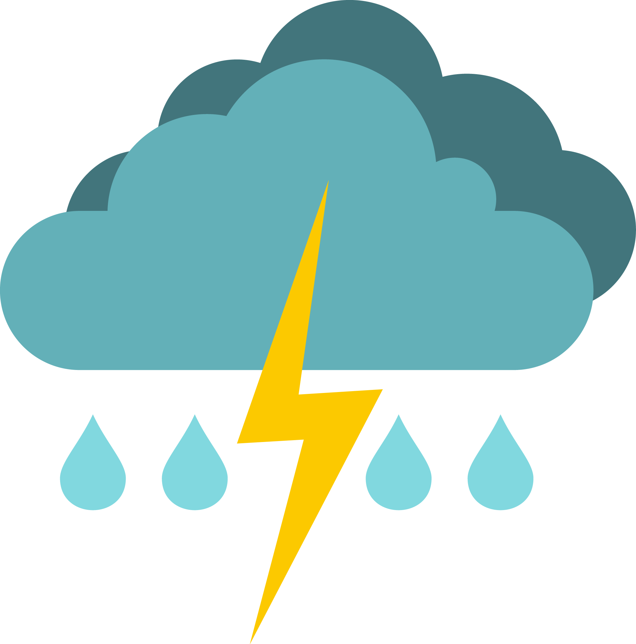 Thunderstorm Lightning Illustration - Thunderstorm Vector (2075x2101)