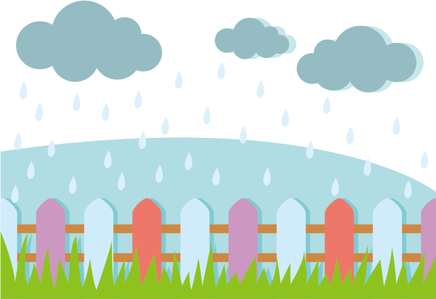 Vector Rainy Weather - Rain Vector (1500x959)