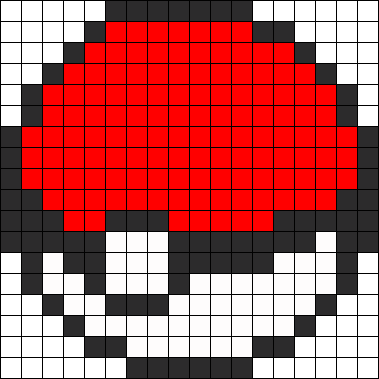 Pokeball Perler Bead Pattern / Bead Sprite - Pokeball Perler Bead Pattern (379x379)