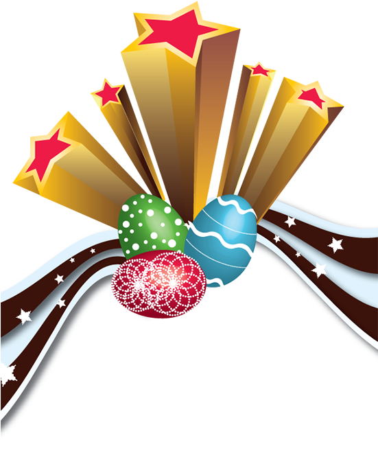 Fireworks-celebration - Easter Vector (550x712)