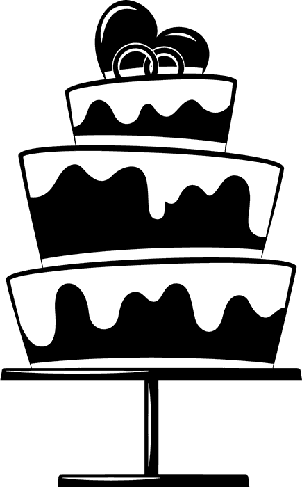 Wedding Cake Stamp - Wedding Cake (435x700)