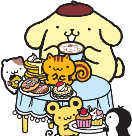 Pompompurin - Sanrio Pom Pom Purin Oishii Mascot Keychain Set Of (480x480)