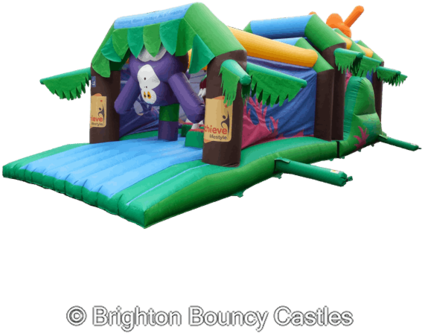 Jungle Obstacle Course 2 Part - Inflatable (440x440)