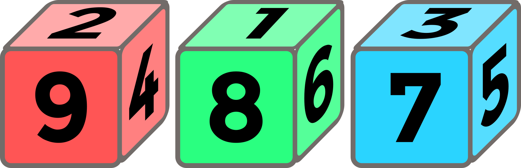 The Basic Set Of Non-transitive Dice - Circle (1783x577)