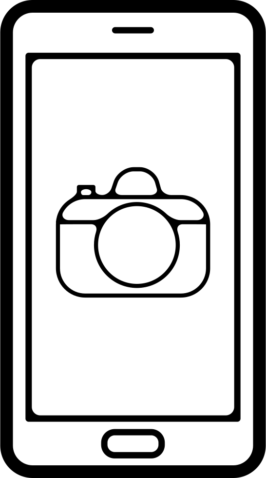 Camera Sign On Mobile Phone Screen Comments - Mobile Phone (546x980)