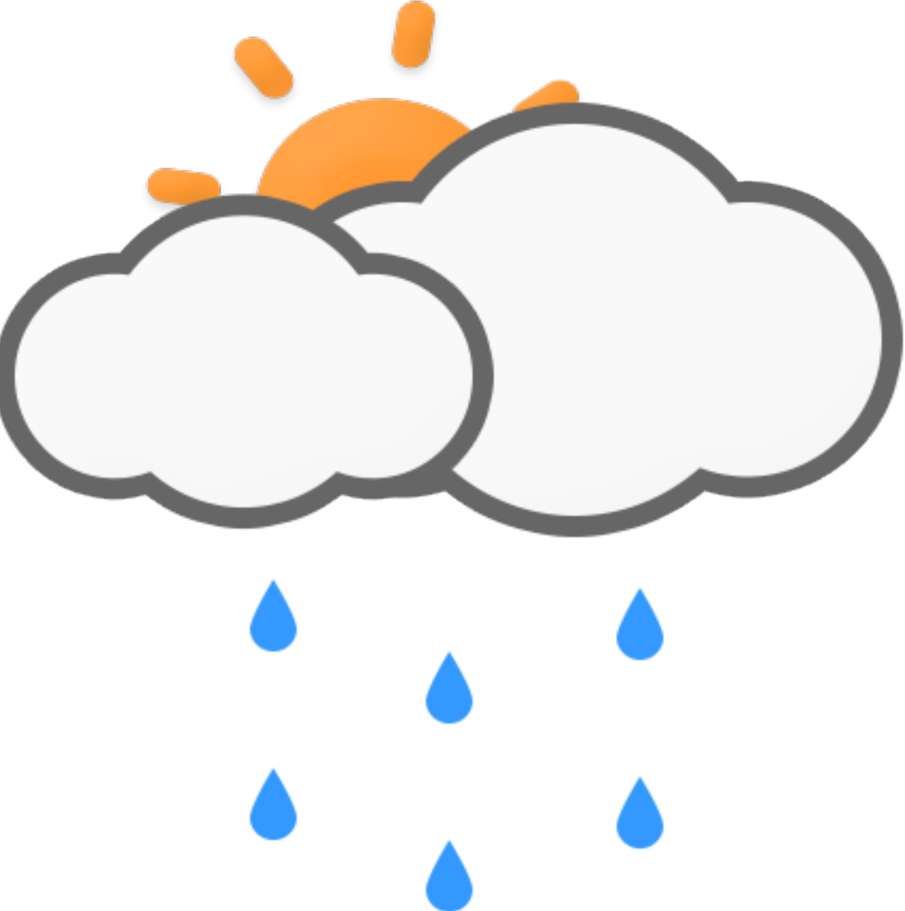 Mostly Cloudy W/ Showers - Thunderstorm (1788x1800)