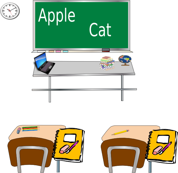 There Is There Are Classroom Objects (594x595)