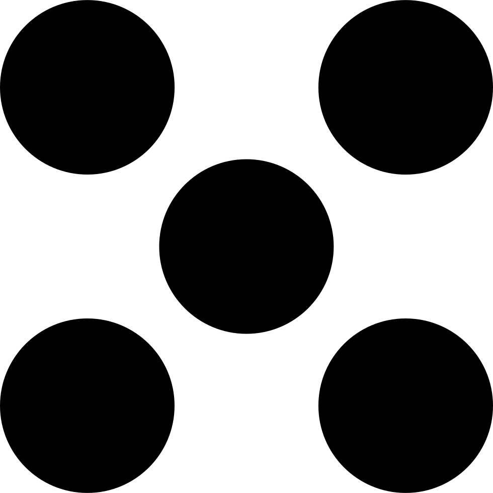 Five Dots Like A Dice Vector - Circle (980x980)