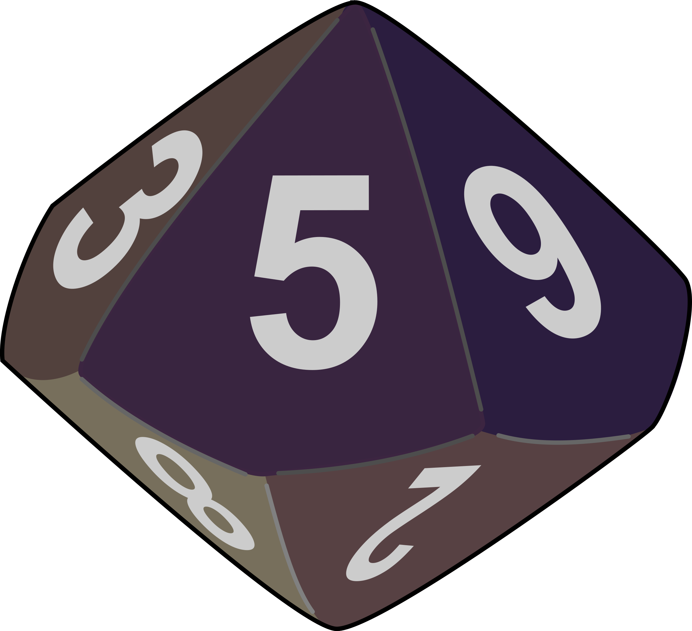 Big Image - 10 Sided Dice Clipart (2400x2191)