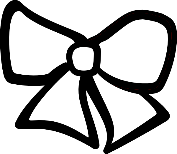 Hair Bow Clip Art At Clker - Hair Bow Clipart (600x524)