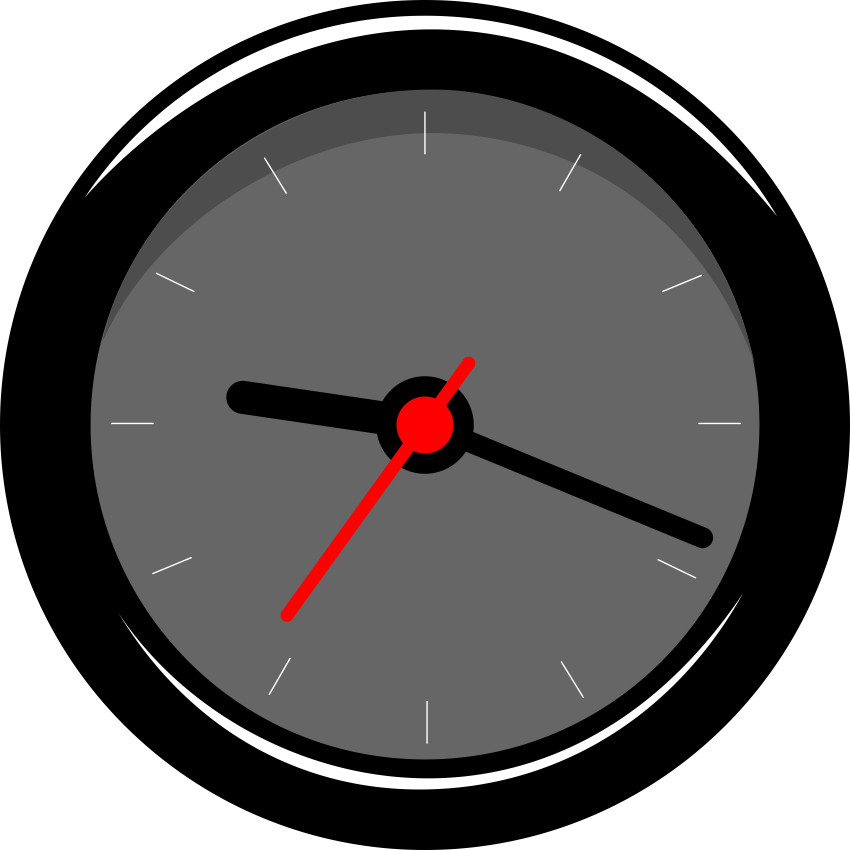 Free Cdr Logo Vector - Wall Clock Vector Png (850x850)