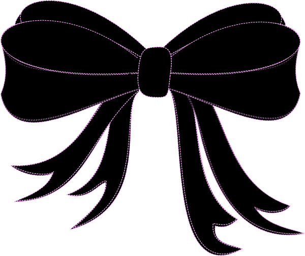 Black Bow Clip Art (600x504)