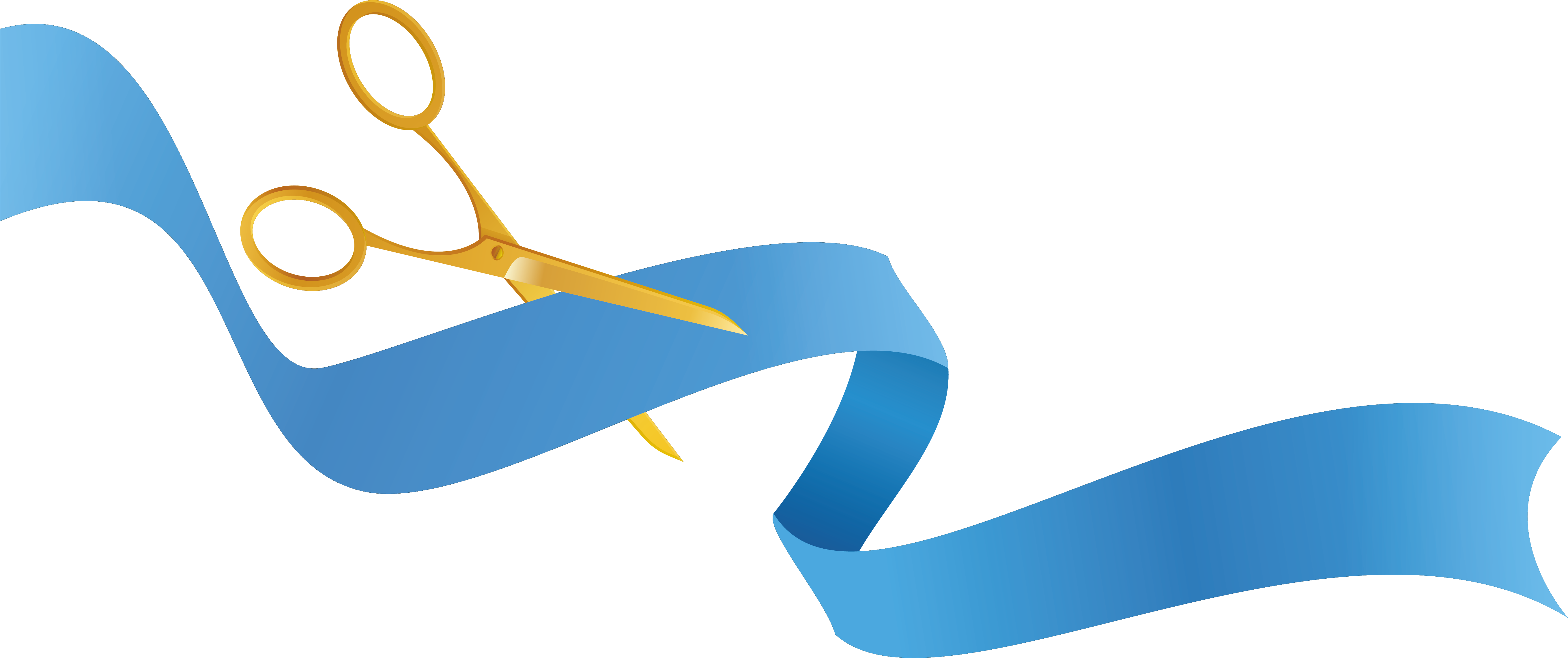 Ribbon Blue Computer File - Ribbon Blue Computer File (5433x2281)