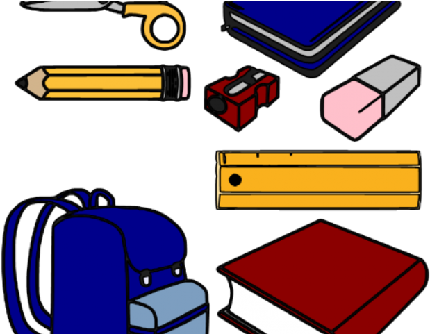 School Things Clipart - School Supplies Clipart Jpg (640x480)