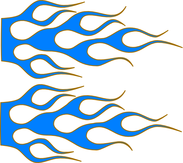 Blue Flames Clip Art (600x534)