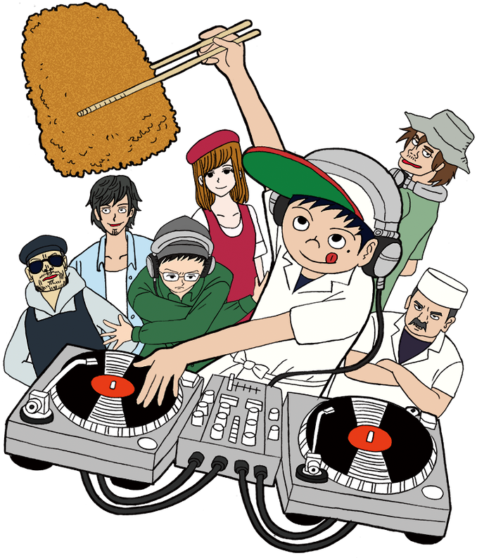 Kurotwi - とんかつdjアゲ太郎 クリアファイル クロ キャラアニ (713x800)