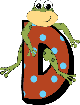 Leap Cute Frog E - Letter (320x423)