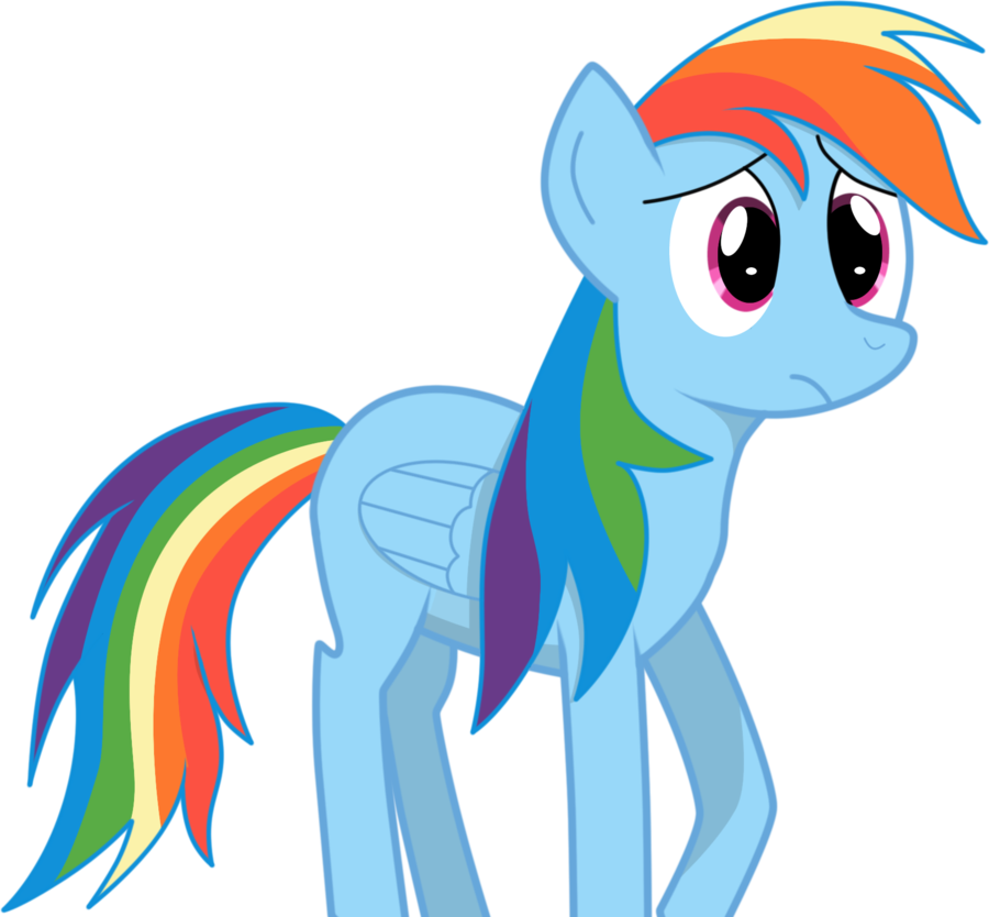 Sad Rainbow Dash By Geoghost - Cartoon (1250x1100)