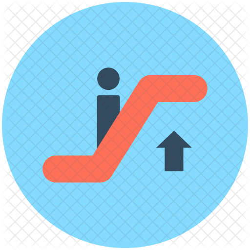 Escalator Icon - Circle (512x512)