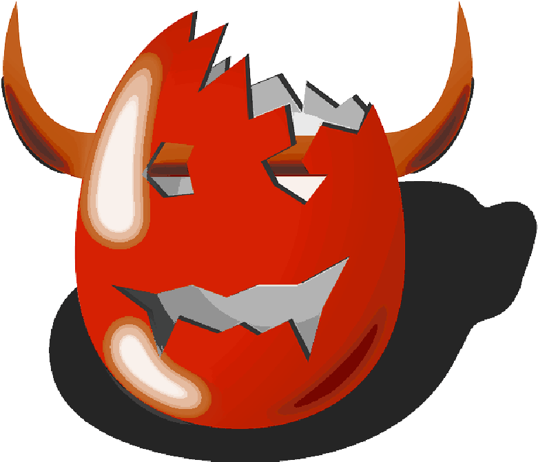Red, Cartoon, Eggs, Egg, Easter, Broken, Devil, Horns - Easter Egg Decorating Ideas (800x670)
