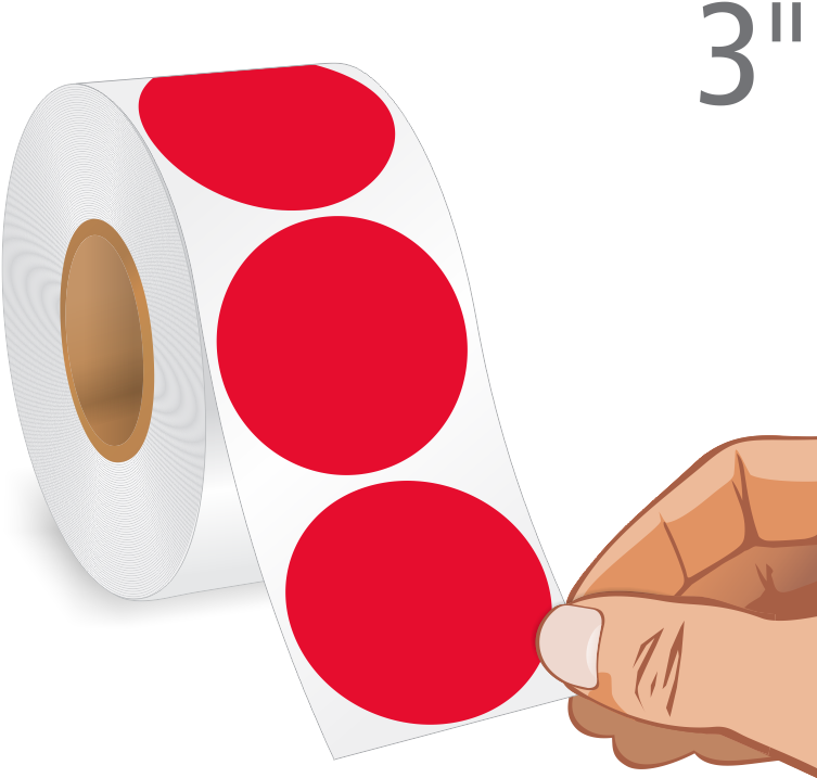 Red Circular Color Coded 1000 Labels/roll - 500 Thank You - We Sincerely Appreciate Your Business (800x800)