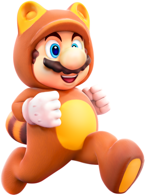 Tanooki Mario By Dillanmurillo - Mario Tanooki Render (888x900)