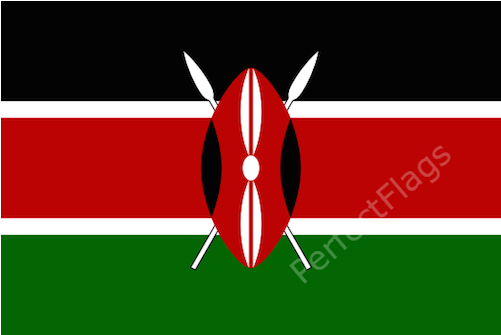 Kenya Flag - 3drose Flag Of Kenya - Kenyan Black Red Green With (500x500)