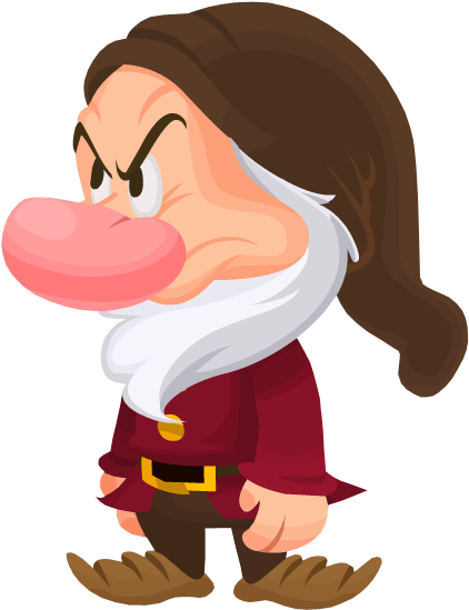 Dwarf - Angry Dwarf Snow White (553x614)